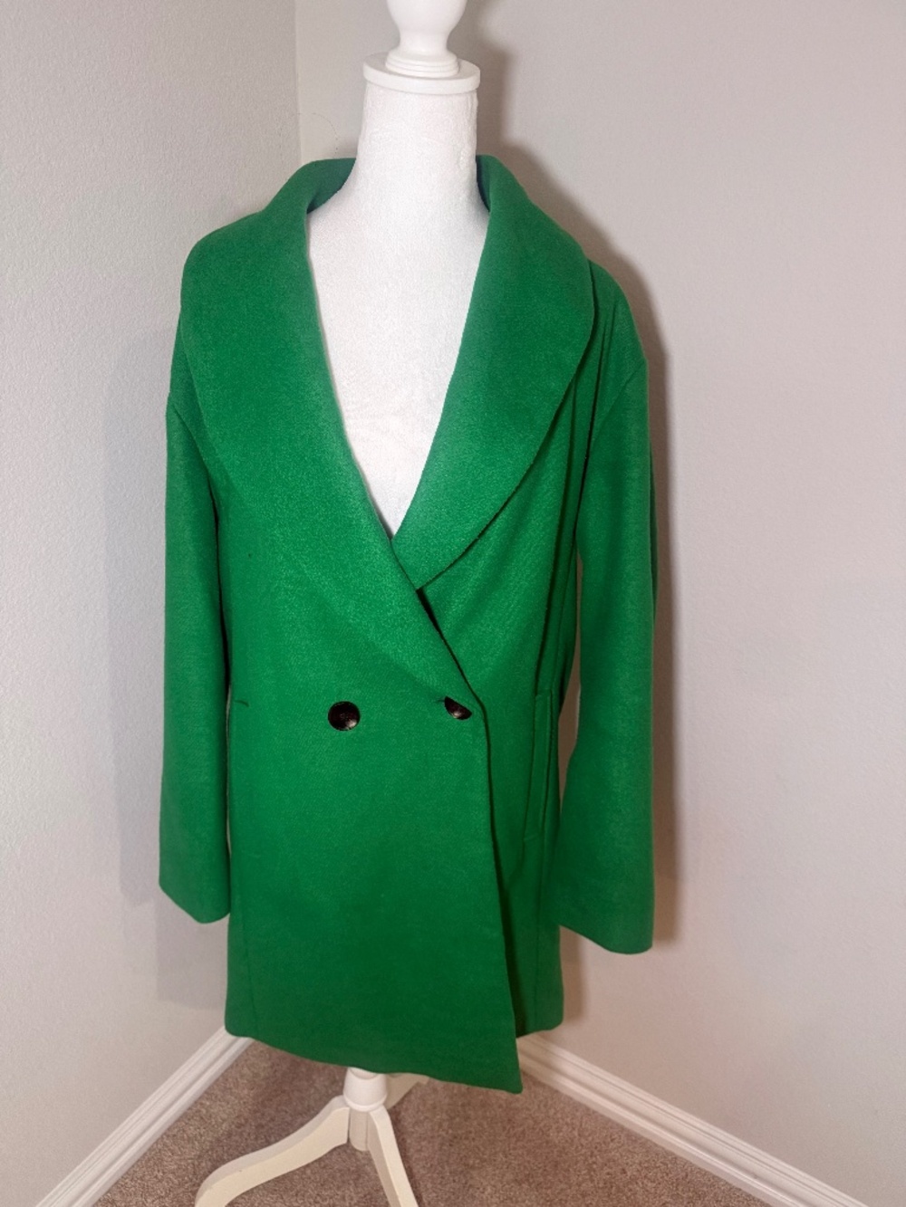 Avec Les Filles Green Peacoat